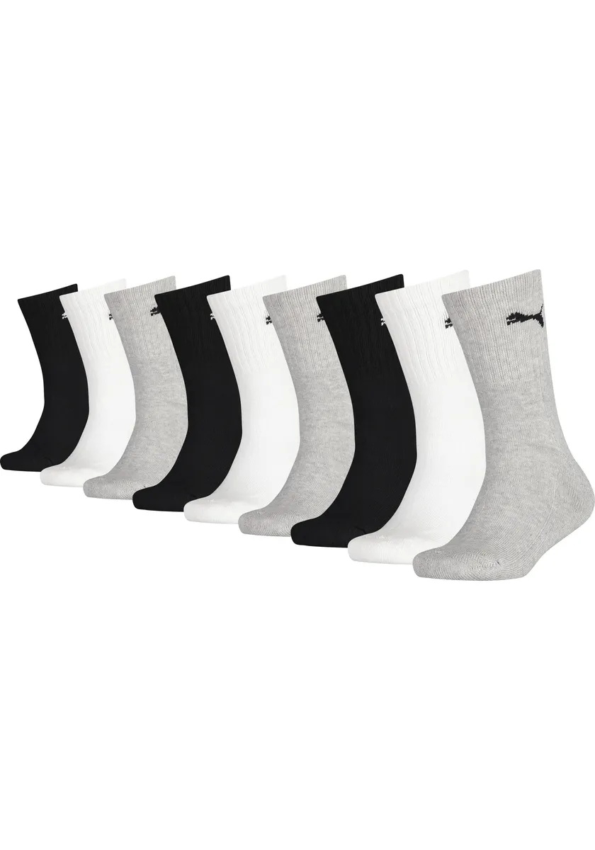 

Носки PUMA "JUNIOR CREW SOCK 9P ECOM" (9 пар), мягкая подошва для амортизации и дополнительного комфорта, белый