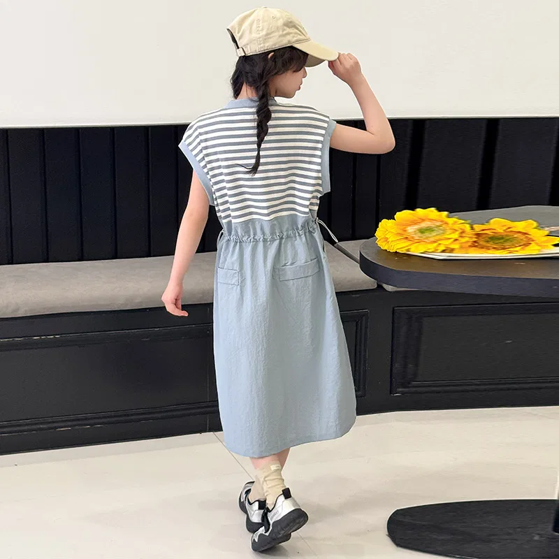 Платье детское crew neck thin mid length Disney, Gray Blue — фото 3