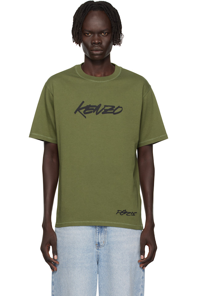 

Хлопковая футболка Kenzo Paris Futura 2000 Edition, хаки