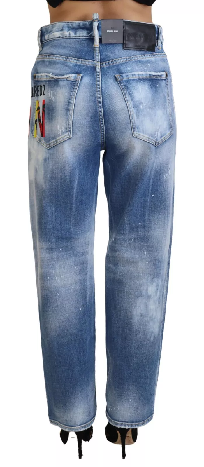 Джинсы Blue Icon High Waist Straight Denim Boston Dsquared2, синий — фото 2