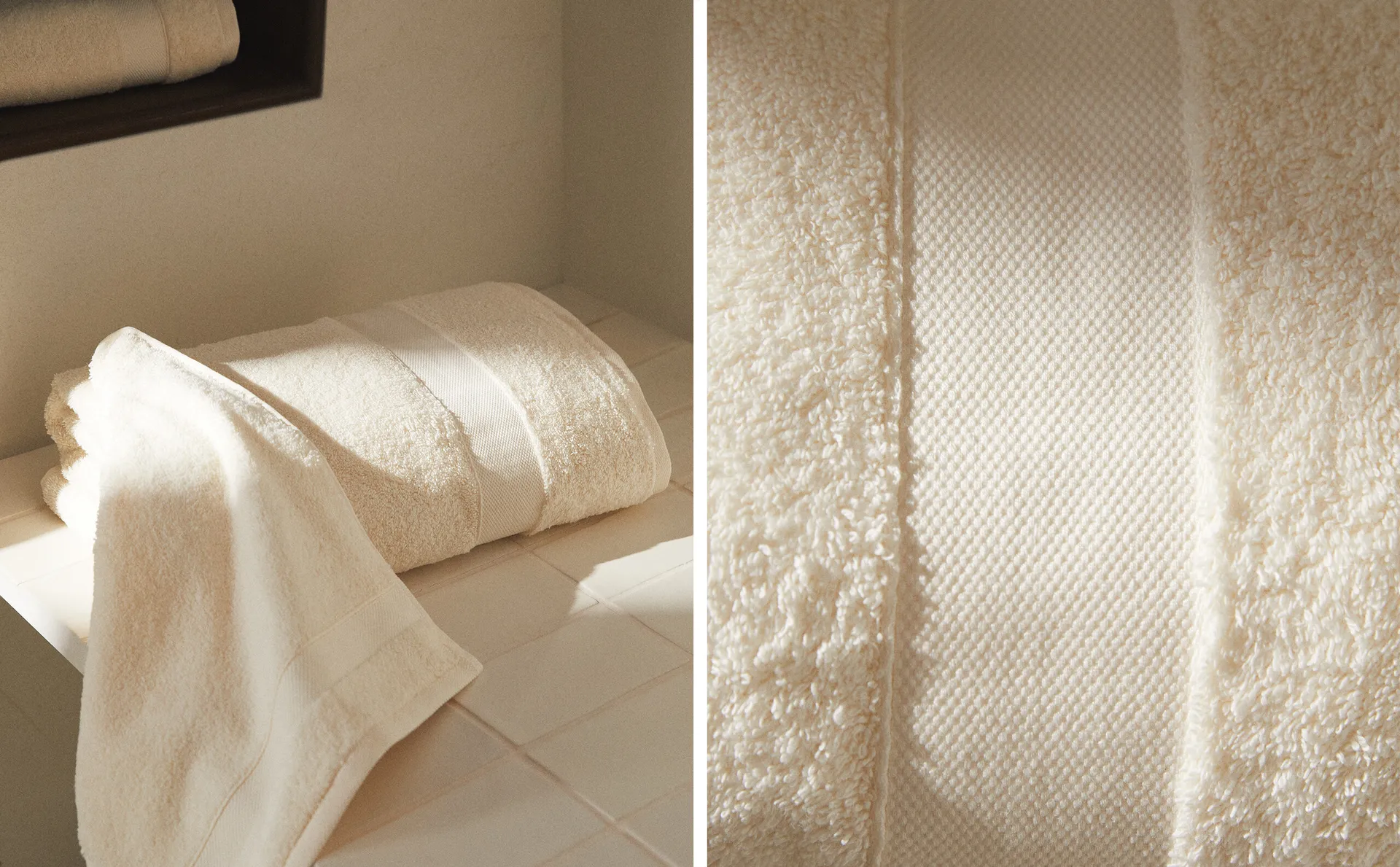 

Хлопковое полотенце Zara Home, бежевый