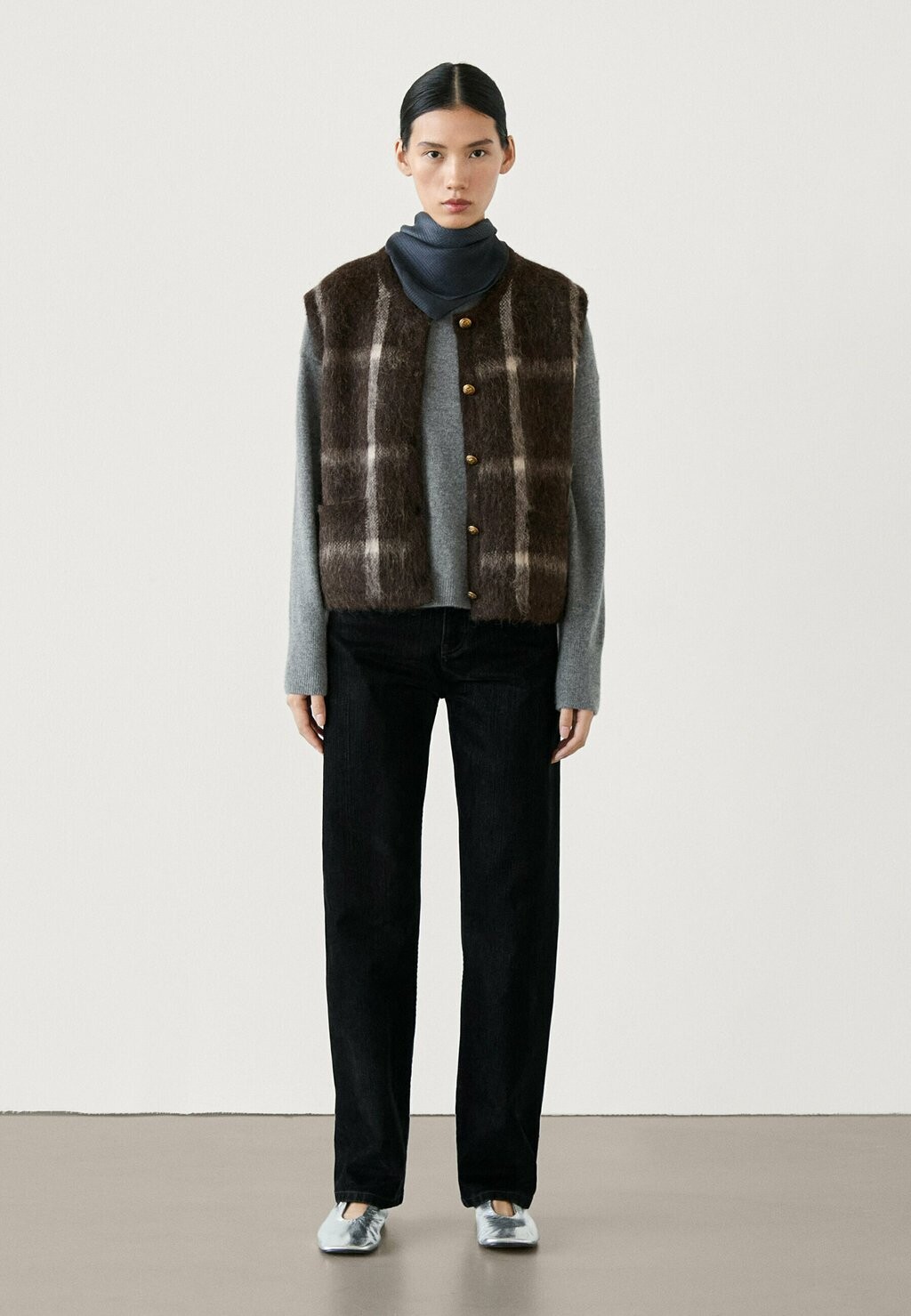 

Жилет Massimo Dutti, коричневый