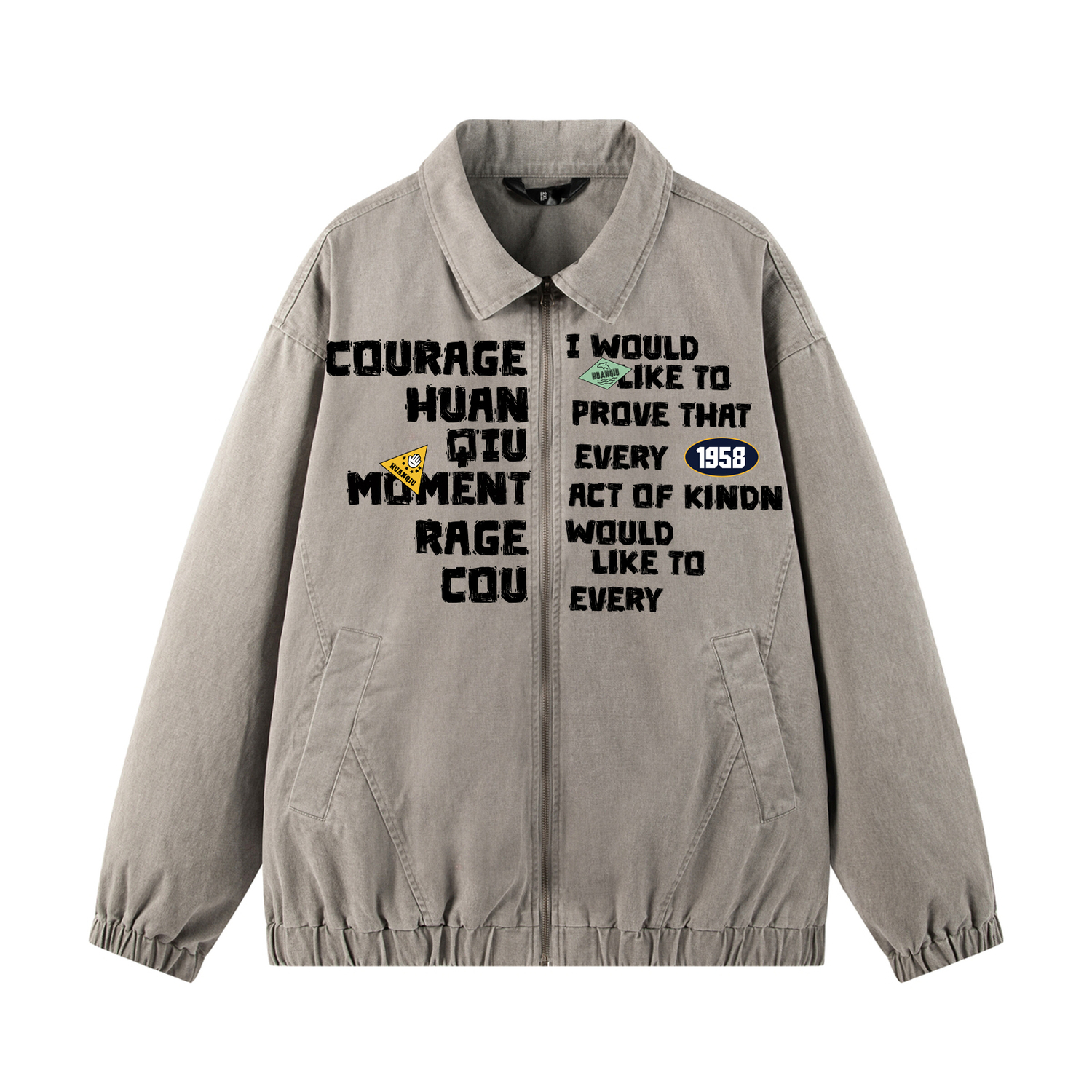 

Куртка Unisex Lapel Moderate HUANQIU, coffee