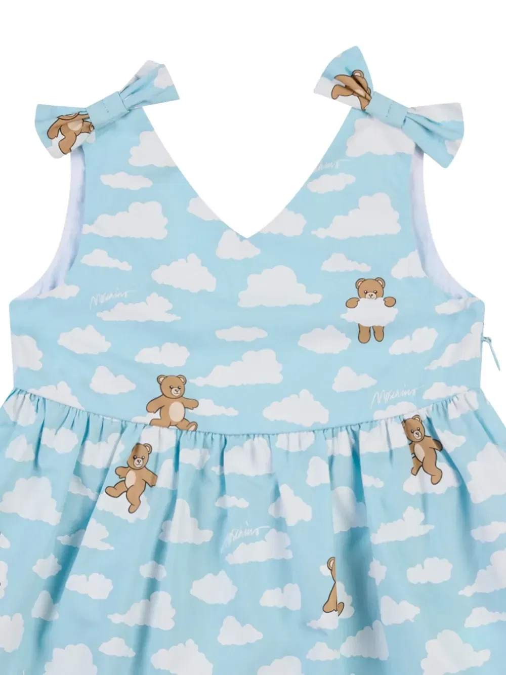 Платье с принтом Moschino Kids, синий — фото 3