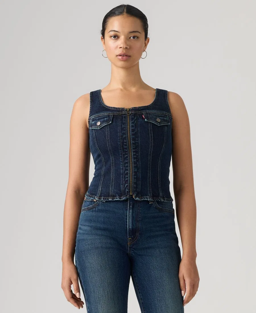 Женский жилет в винтажном стиле с застежкой-молнией спереди Levi'S