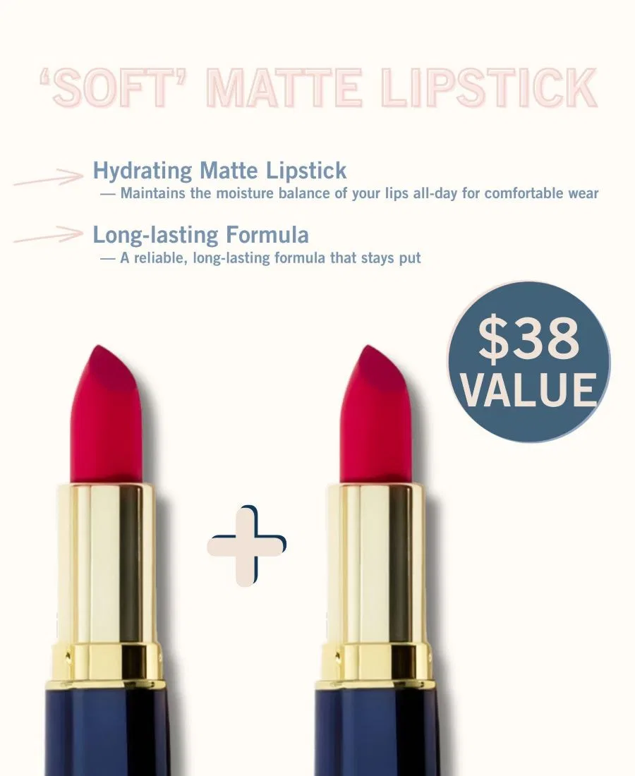 Набор из двух матовых помад Siia Cosmetics, m 555 crimson rose — фото 3