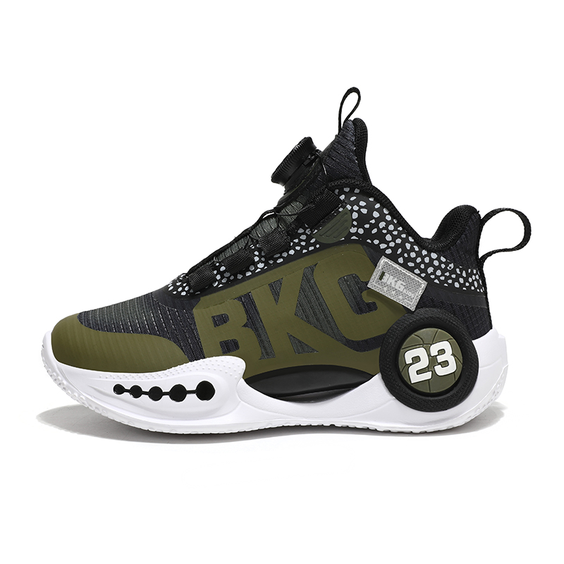 

BKG Амортизация, устойчивость к истиранию и упругие свойства детские баскетбольные кроссовки army green для подростков