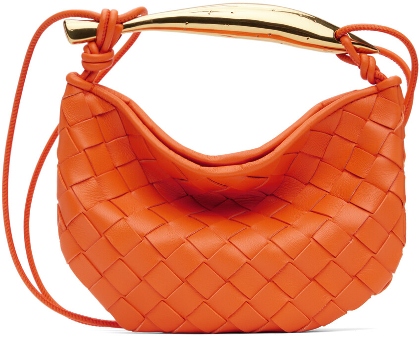 

Оранжевая мини-сумка с сардинами Bottega Veneta, Оранжевый, Оранжевая мини-сумка с сардинами Bottega Veneta