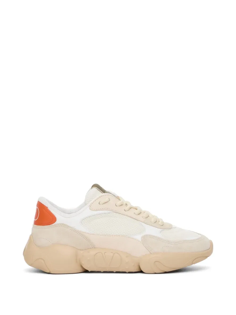 Кроссовки Bubbleback из сетки и замши VALENTINO GARAVANI, бежевый
