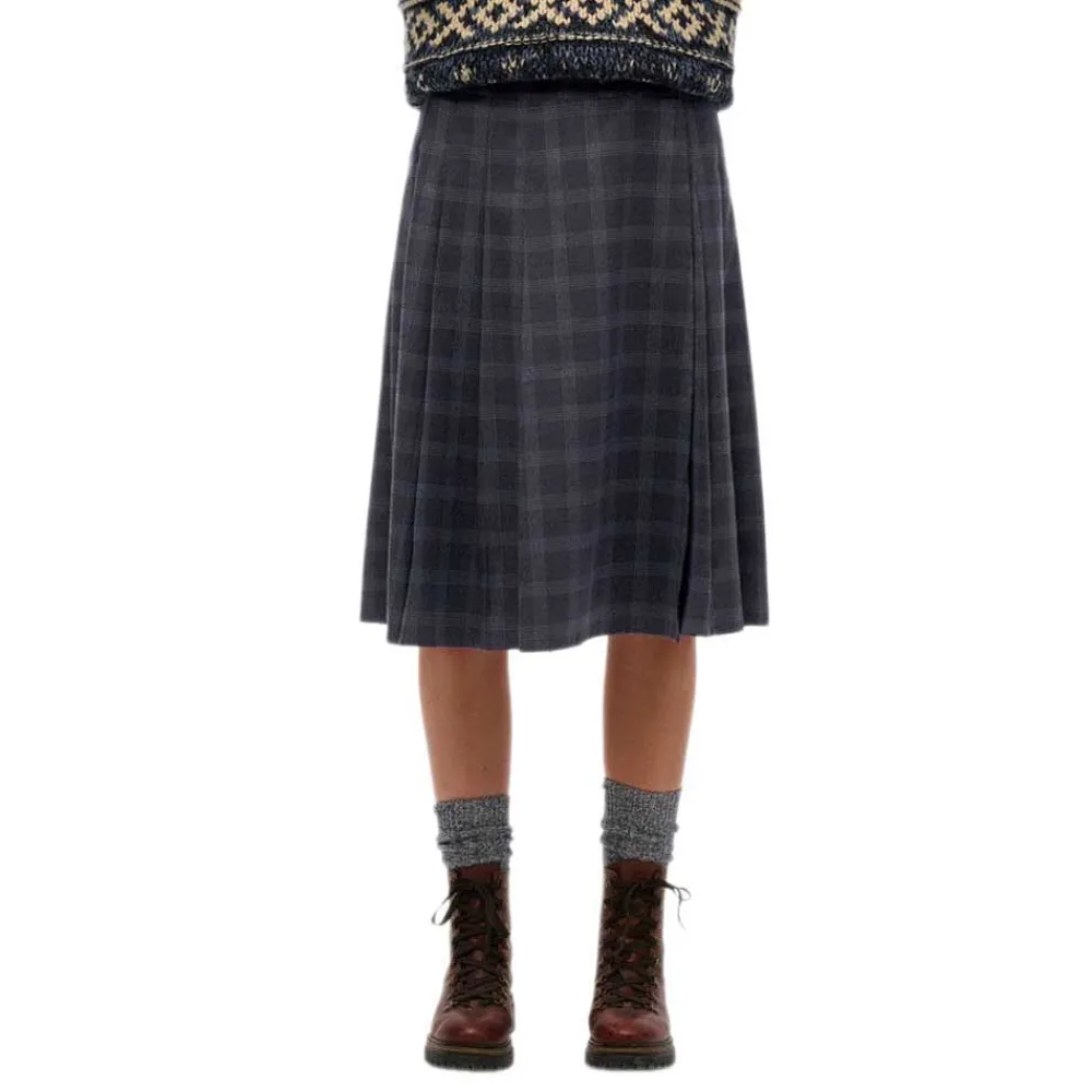 

Юбка Superdry W7210366A midi skirt, серый