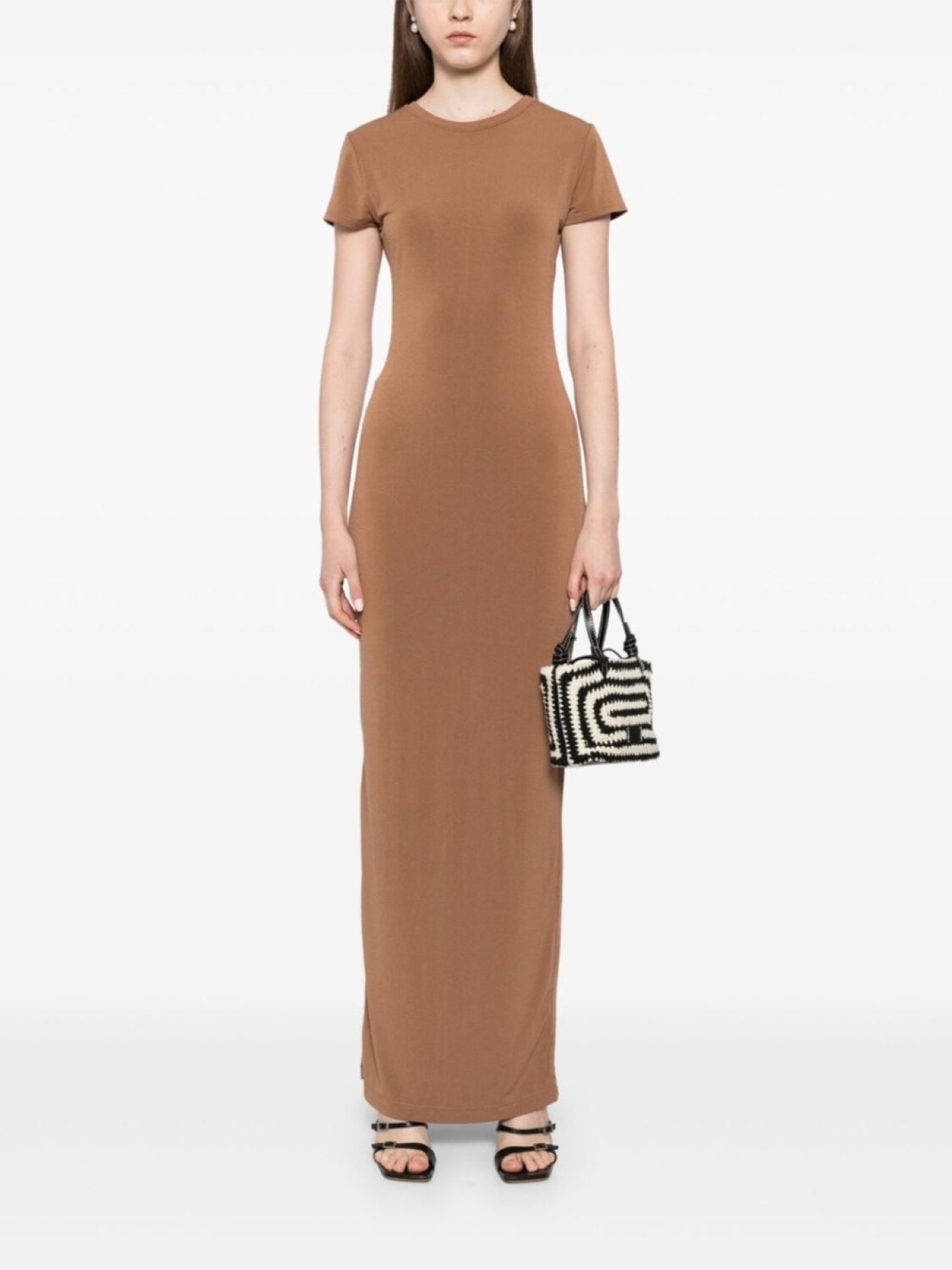 

Alice + olivia платье с рукавами кап, коричневый
