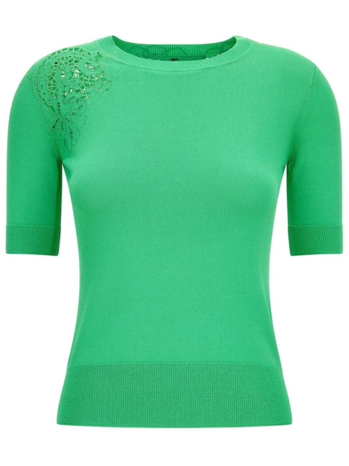 

Вышитый трикотажный топ Ermanno Scervino, зеленый