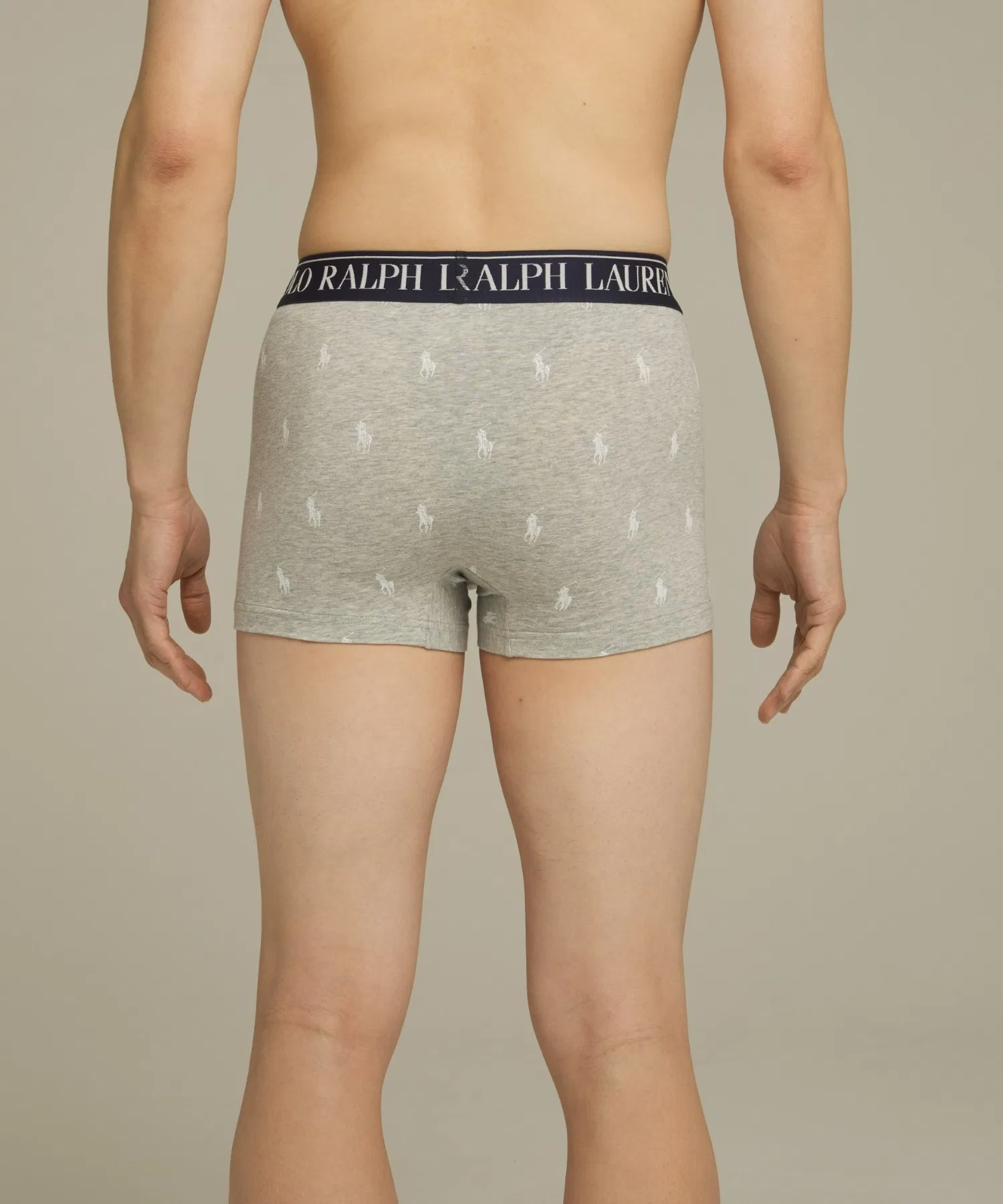【POLO RALPH LAUREN】Короткие боксерские трусы с принтом игрока в поло — фото 4