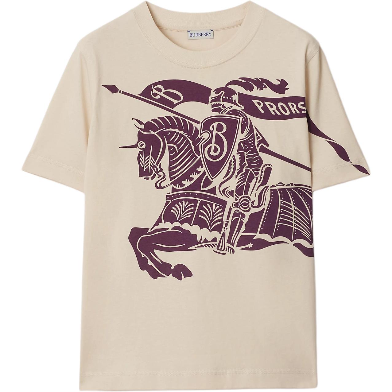 

Футболка с логотипом Burberry, бежевая