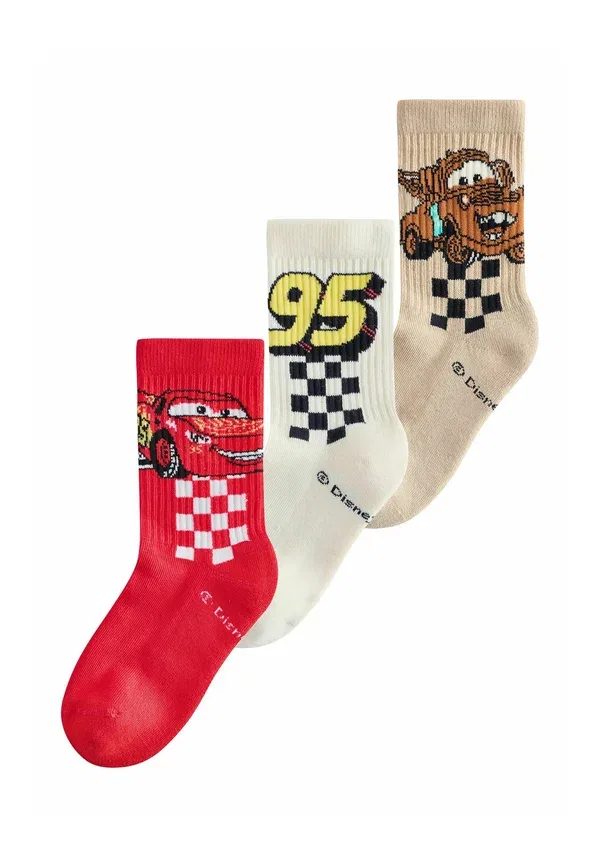 Носки 3 пары Next, disney cars, красный