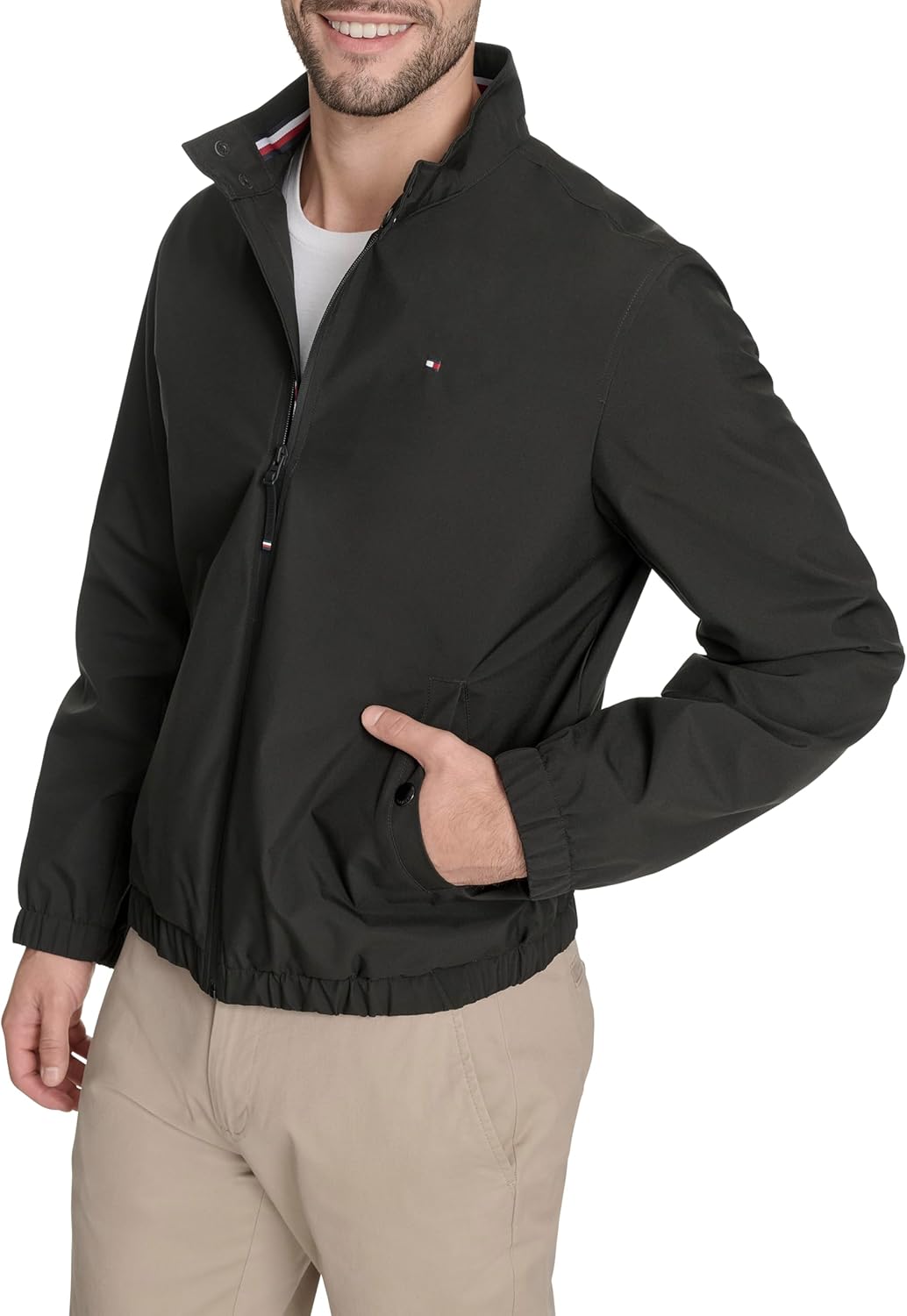 Мужская куртка Tommy Hilfiger с воротником-стойкой, Black — фото 3