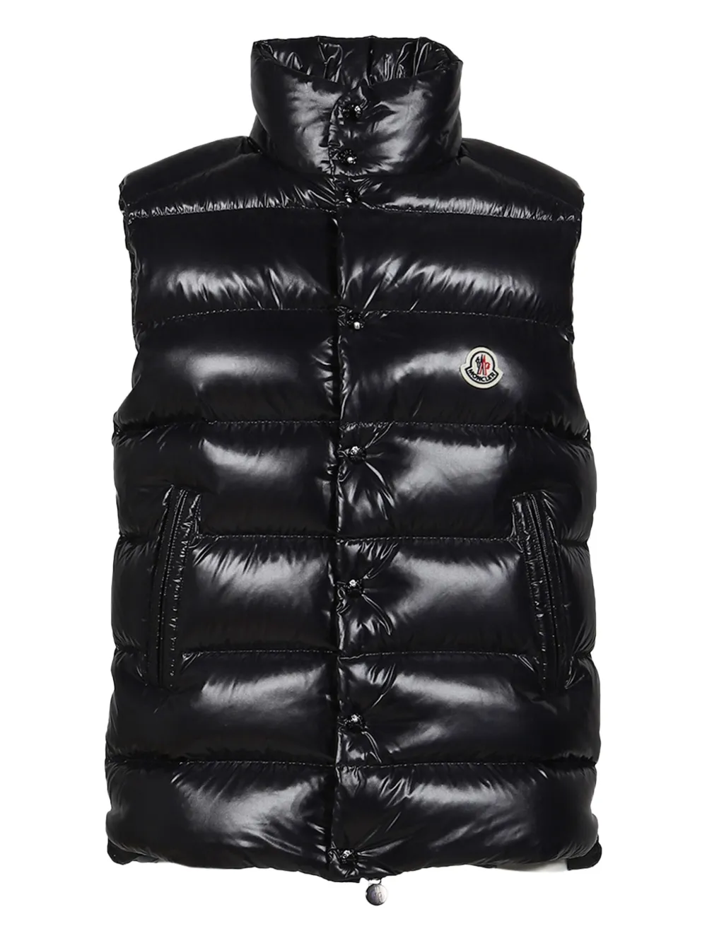 

Стеганый жилет с высоким воротником MONCLER, черный