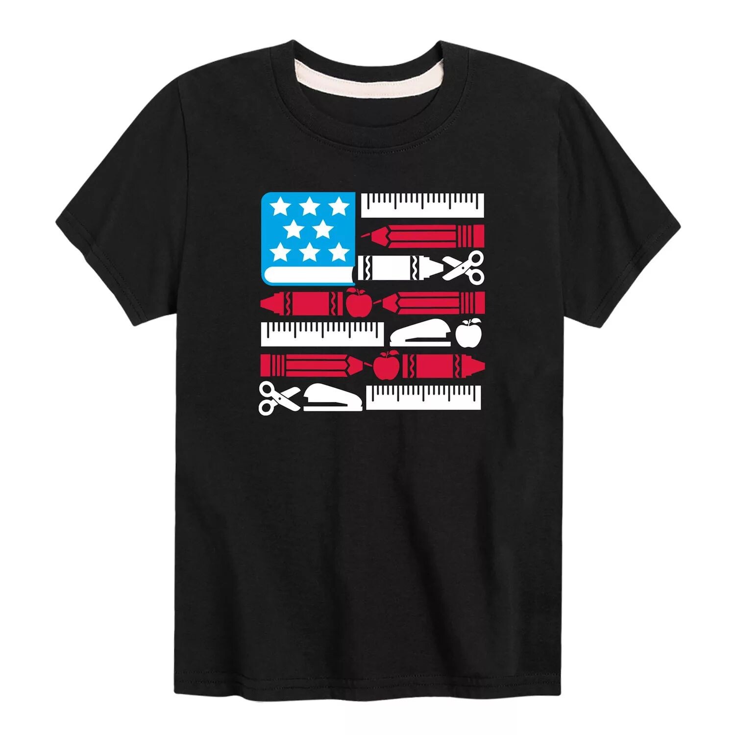

Футболка с графическим рисунком для мальчиков 8–20 лет Americana School Supplies Licensed Character