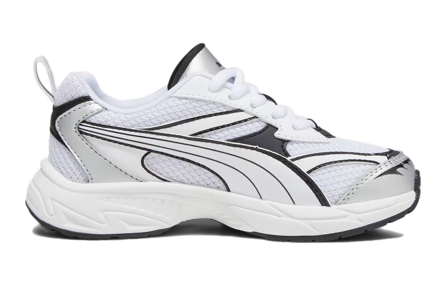 Кроссовки Puma Morphic Kids Детские, White/Black — фото 2