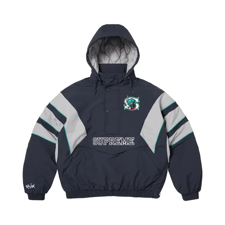 Куртка Supreme x Salem Half Zip Stadium Jacket, синий
