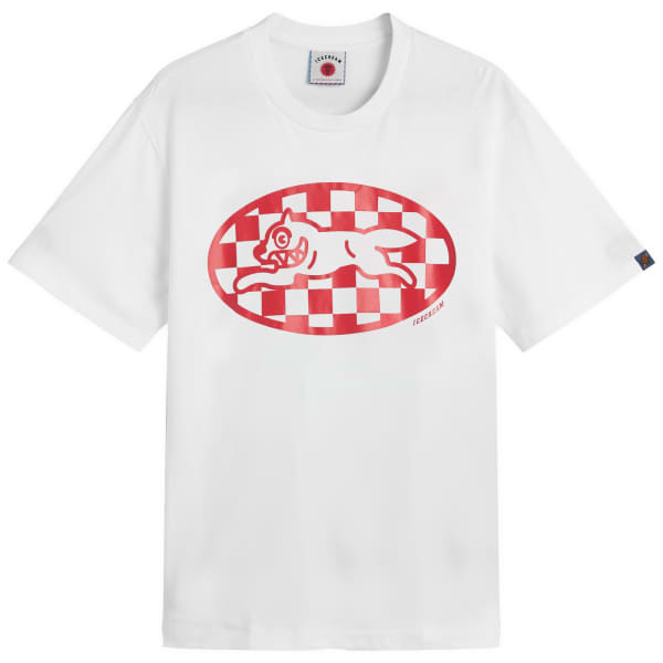 

Футболка с изображением бегущей собаки в клетку Icecream, белый