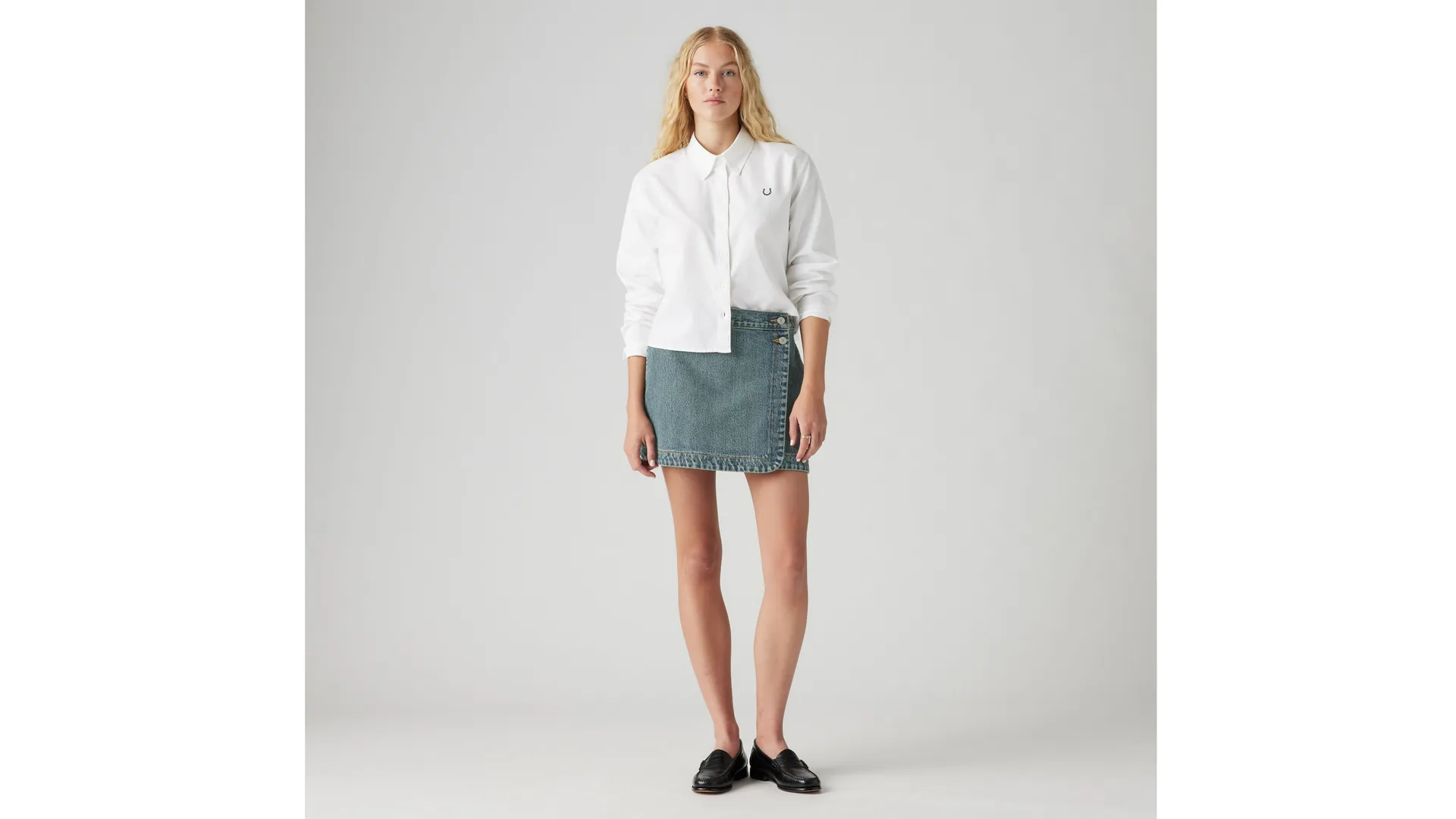 

Юбка с запахом Levi's, цвет Dark Wash