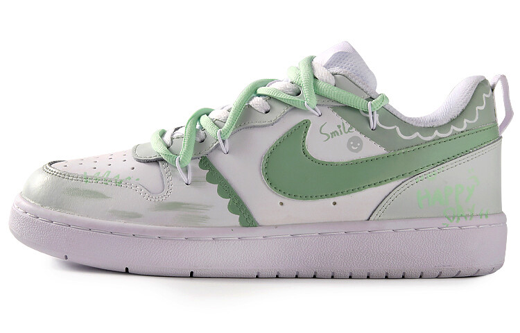 

Кроссовки Nike Court Borough Skateboarding Shoes Women's Low-top White/green, светло-зеленый