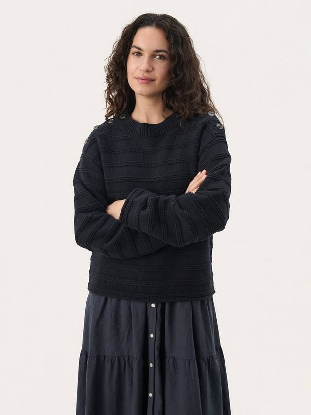 

Свитер Noell с пуговицами на плече Part Two, Dark Navy