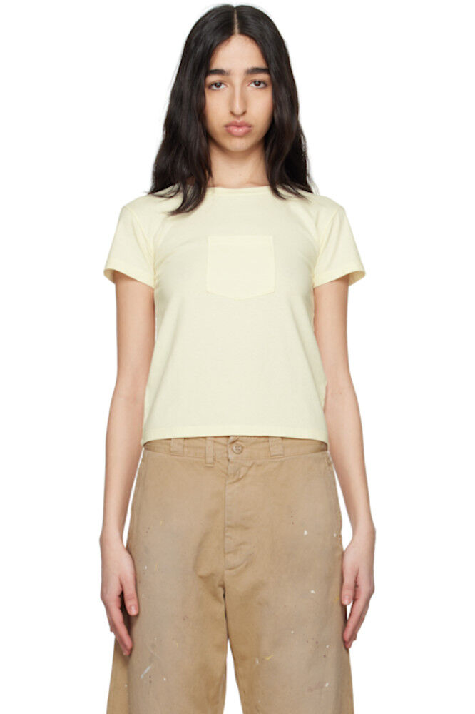 

Футболка из плотного хлопкового джерси желтого цвета MM6 Maison Margiela
