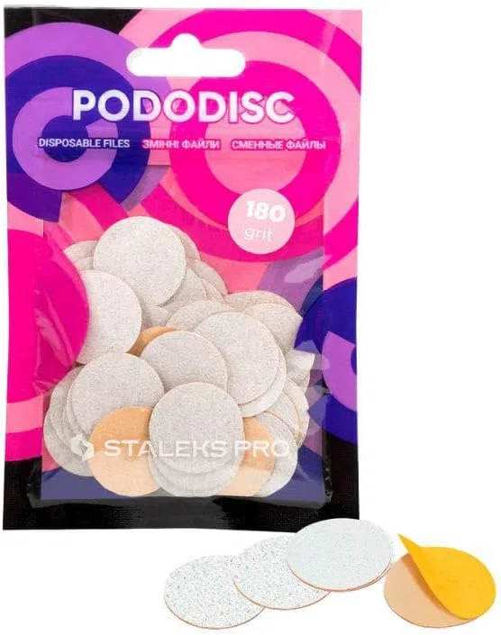 Шлифовальные диски STALEKS PRO Pododisc 20 мм, 50 шт. (180 грит) Staleks Pro