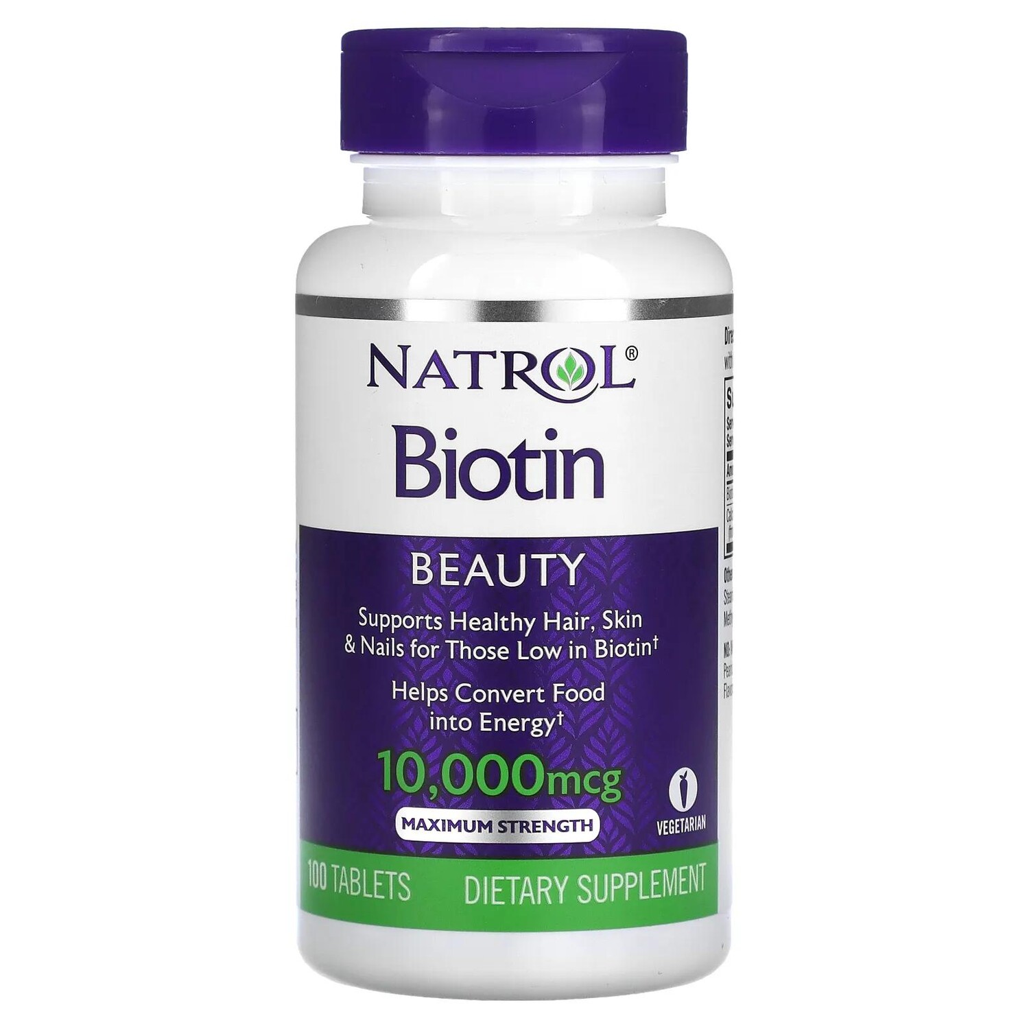 

Natrol Биотин Максимум силы (10 000 мкг) 100 таблеток