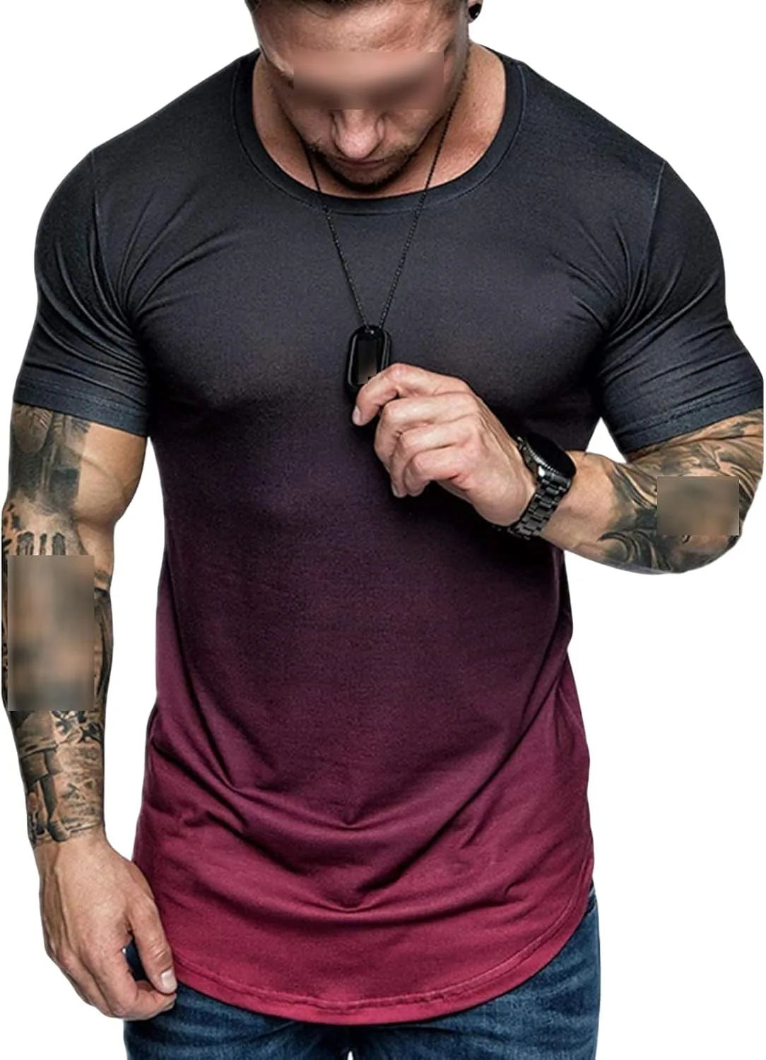 

Майская футболка Maiyifu-GJ мужская с коротким рукавом и круглым вырезом, облегающая, для тренировок