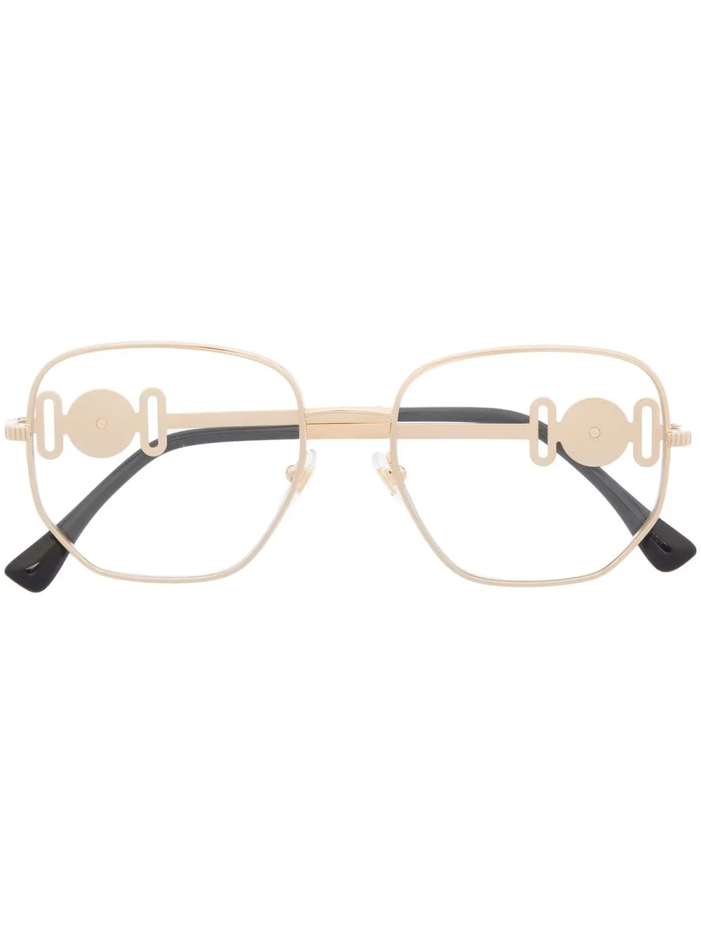 

Очки в квадратной оправе с логотипом Versace Eyewear, золотой