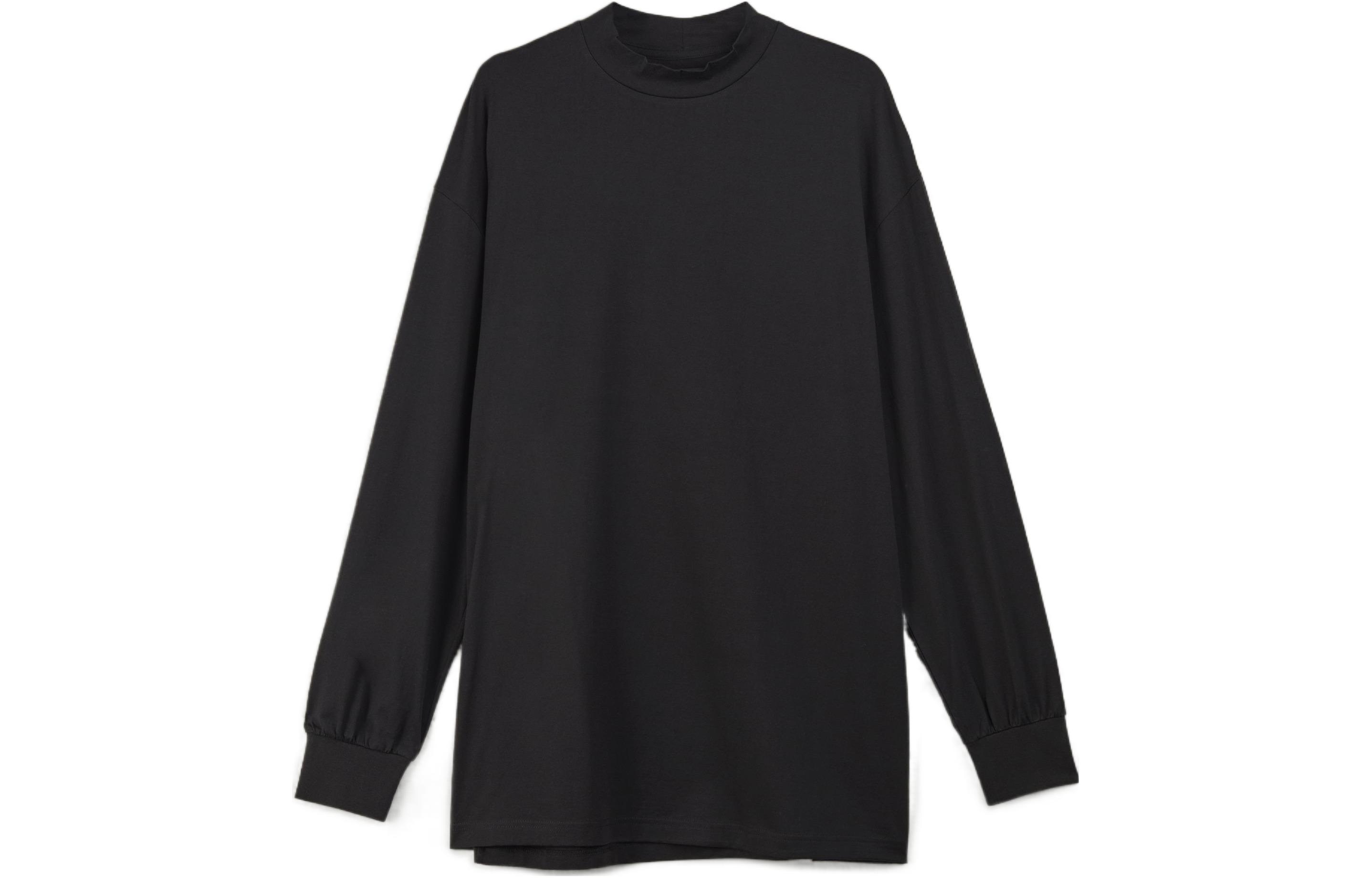 

Y 3 водолазка с длинным рукавом хлопковая футболка Y-3, черный