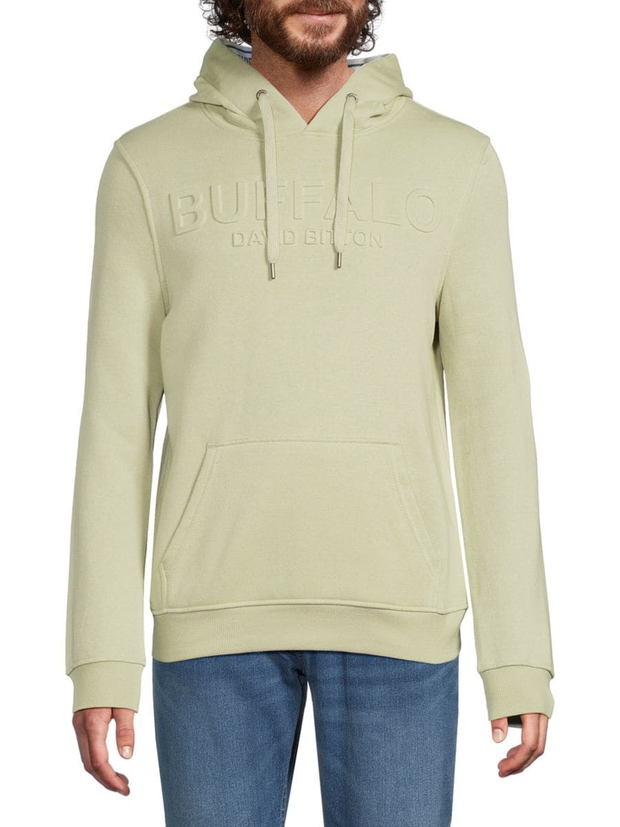 

Толстовка с логотипом Fadol BUFFALO David Bitton, цвет Sage Green