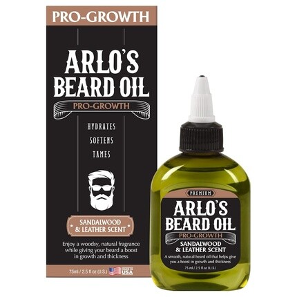 

Масло для бороды Arlo's Pro Growth с ароматом сандалового дерева и кожи, 2,5 унции Arlos