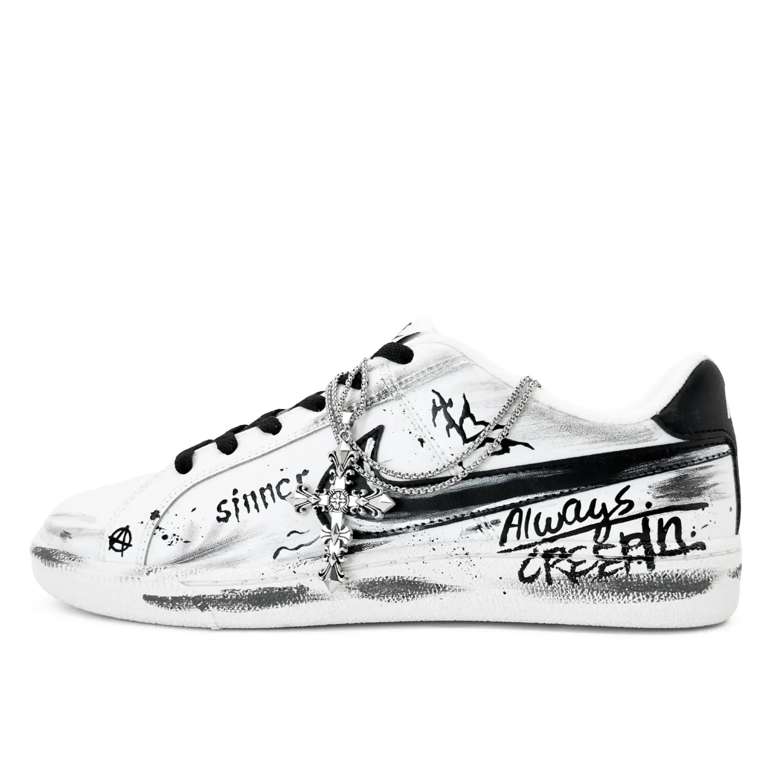 

Nike Низкие износостойкие кроссовки для скейтбординга Court Royale, мужские, черно-белые