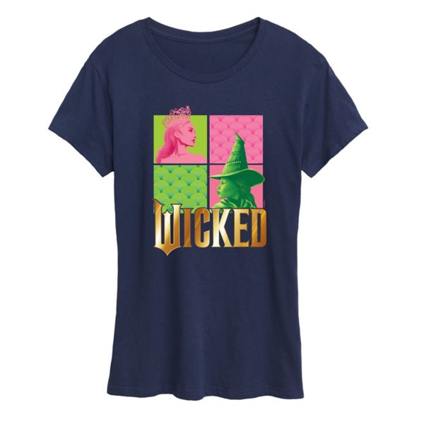 

Женская футболка в клетку Wicked Glinda & Elphaba Licensed Character, синий
