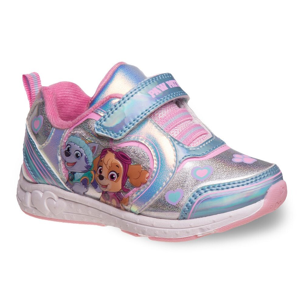 

Светящиеся кроссовки для девочек PAW Patrol для малышей, цвет Silver Pink
