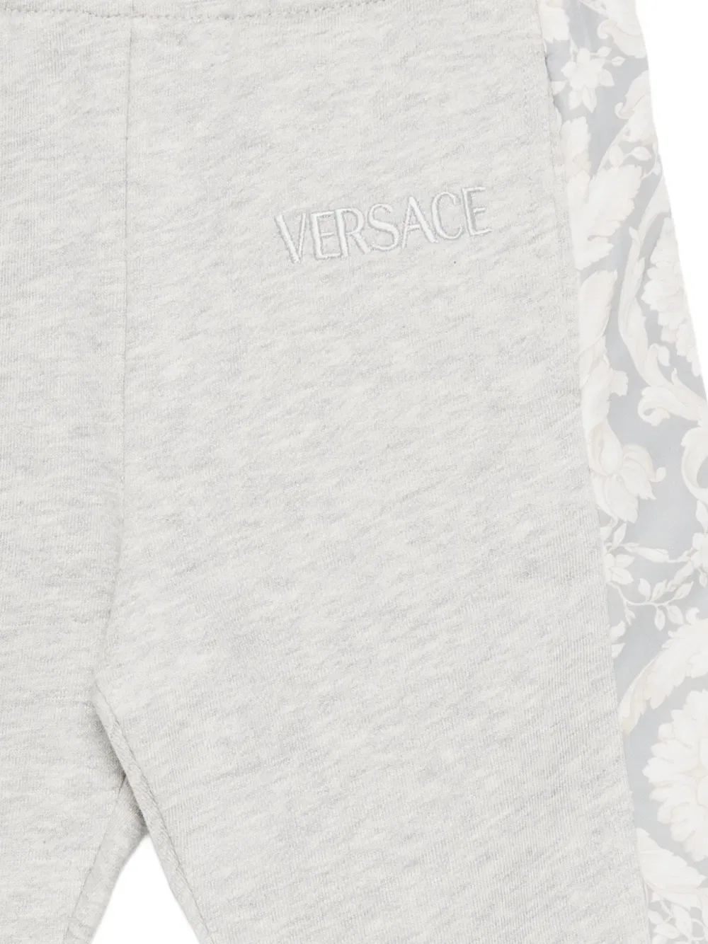 Спортивные брюки с вышитым логотипом Versace Kids, серый — фото 3