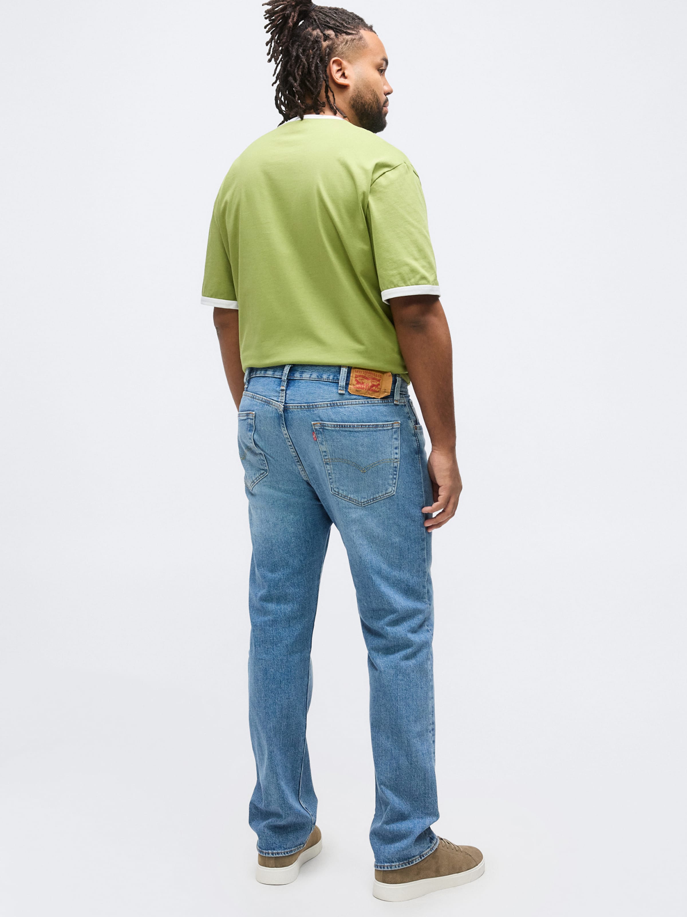 Levi's Big & Tall Джинсы Regular '501' в синем дениме — фото 3