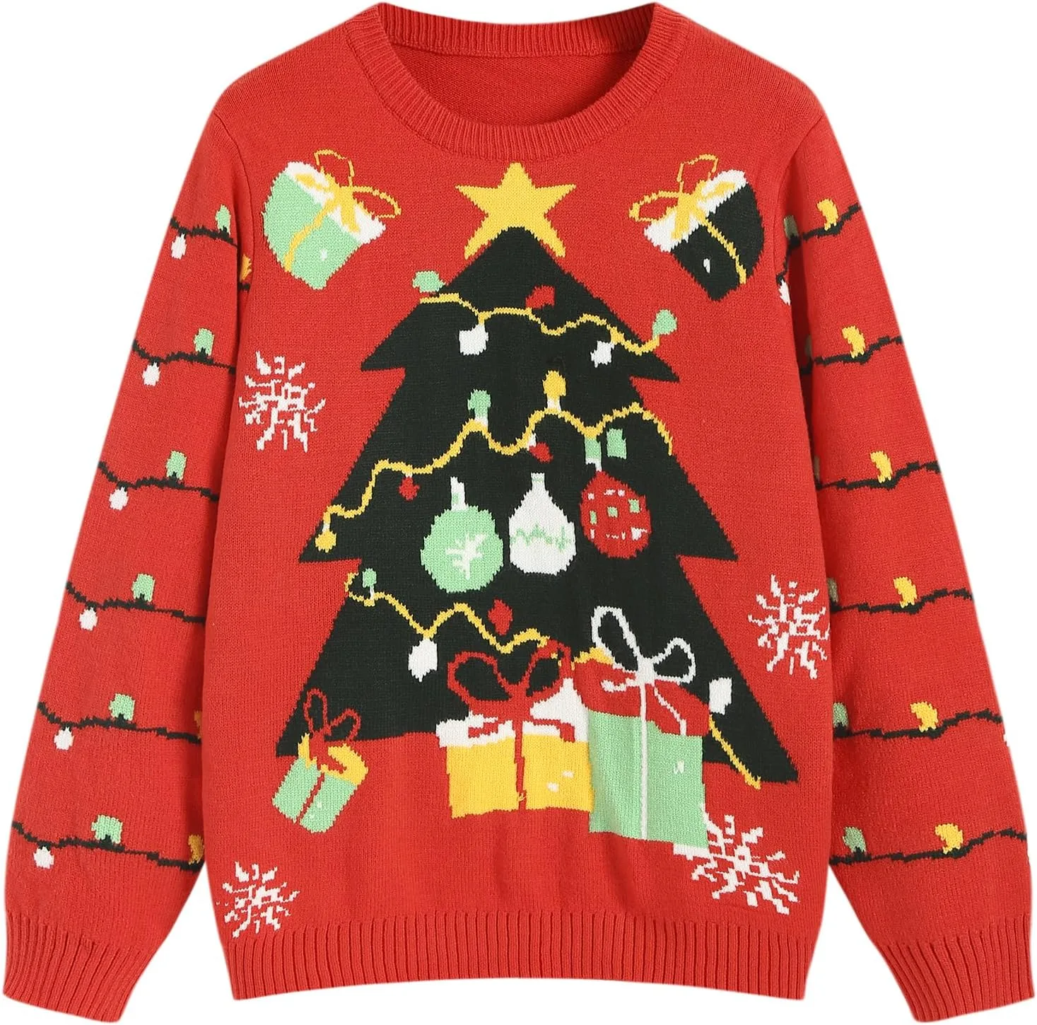 

ZAFUL свитер с длинным рукавом и круглым вырезом для женщин и мужчин