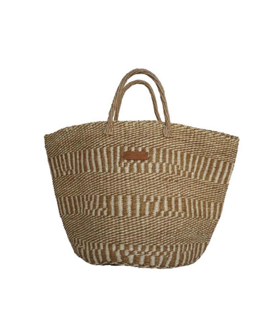 

Сумка-шоппер ручной работы из сизаля, пляжная корзина из экологически чистой соломы, праздничная сумка-шоппер SAWA SAWA, Beige