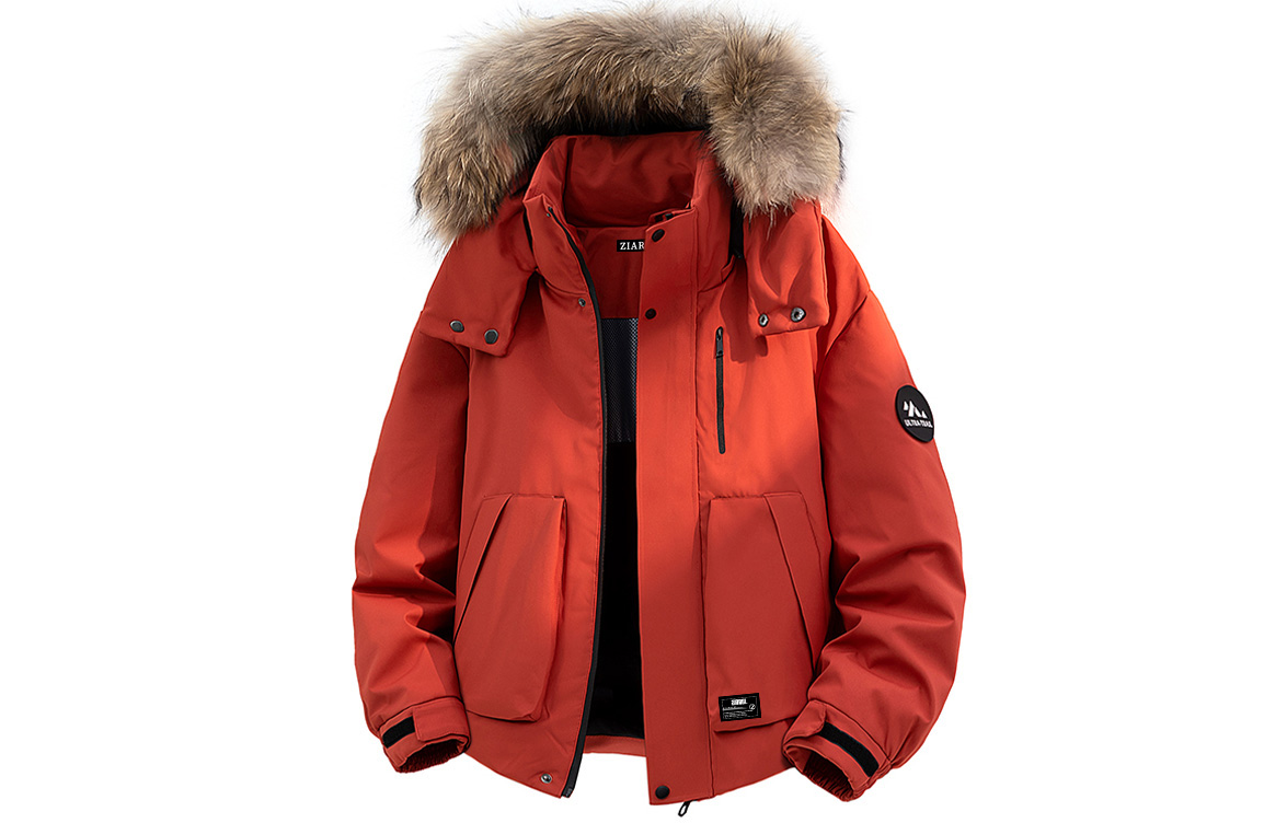 

Пуховик Unisex утепленный парка ZIAREL, brick красный[removable logo]