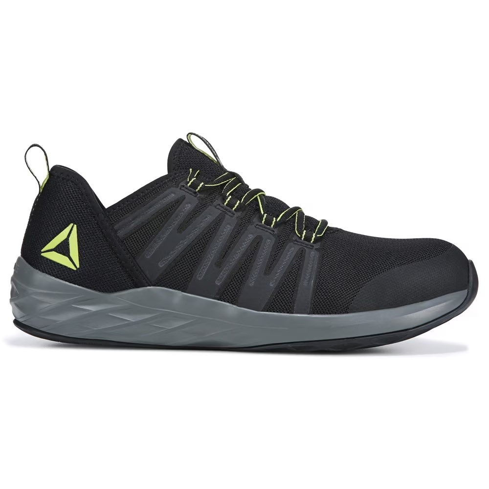 

Кроссовки с защитным носком Reebok Work Astroride Work, black/neon green