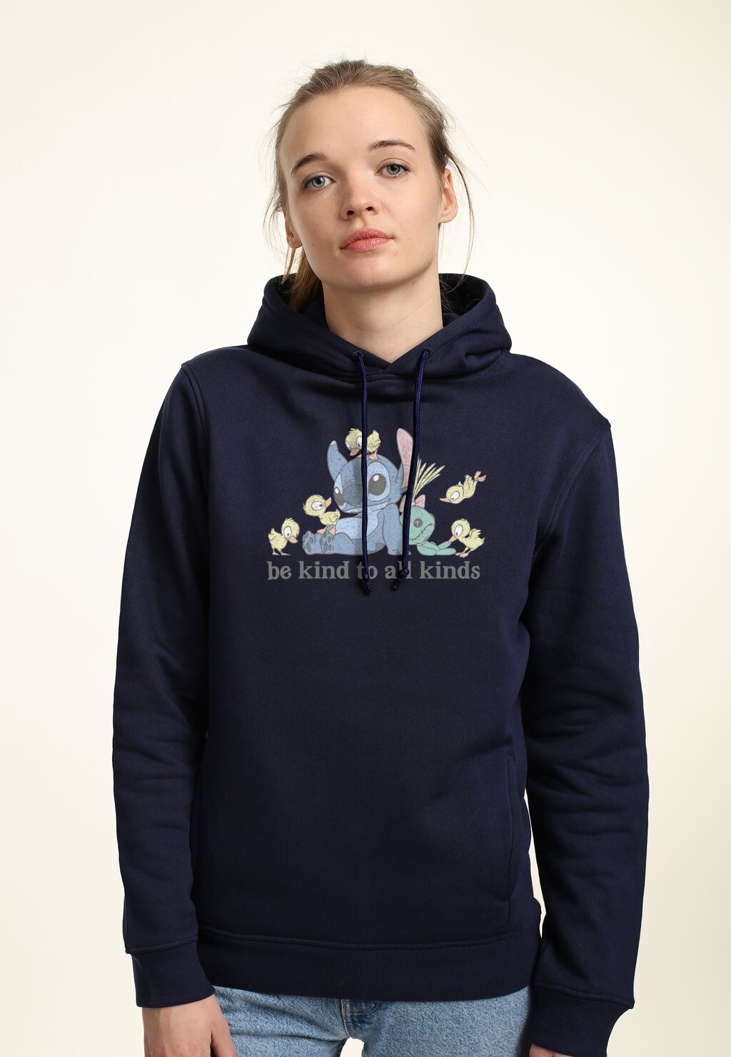 

Толстовка с капюшоном LILO STITCH KIND TO ALL KINDS Disney, темно-синий