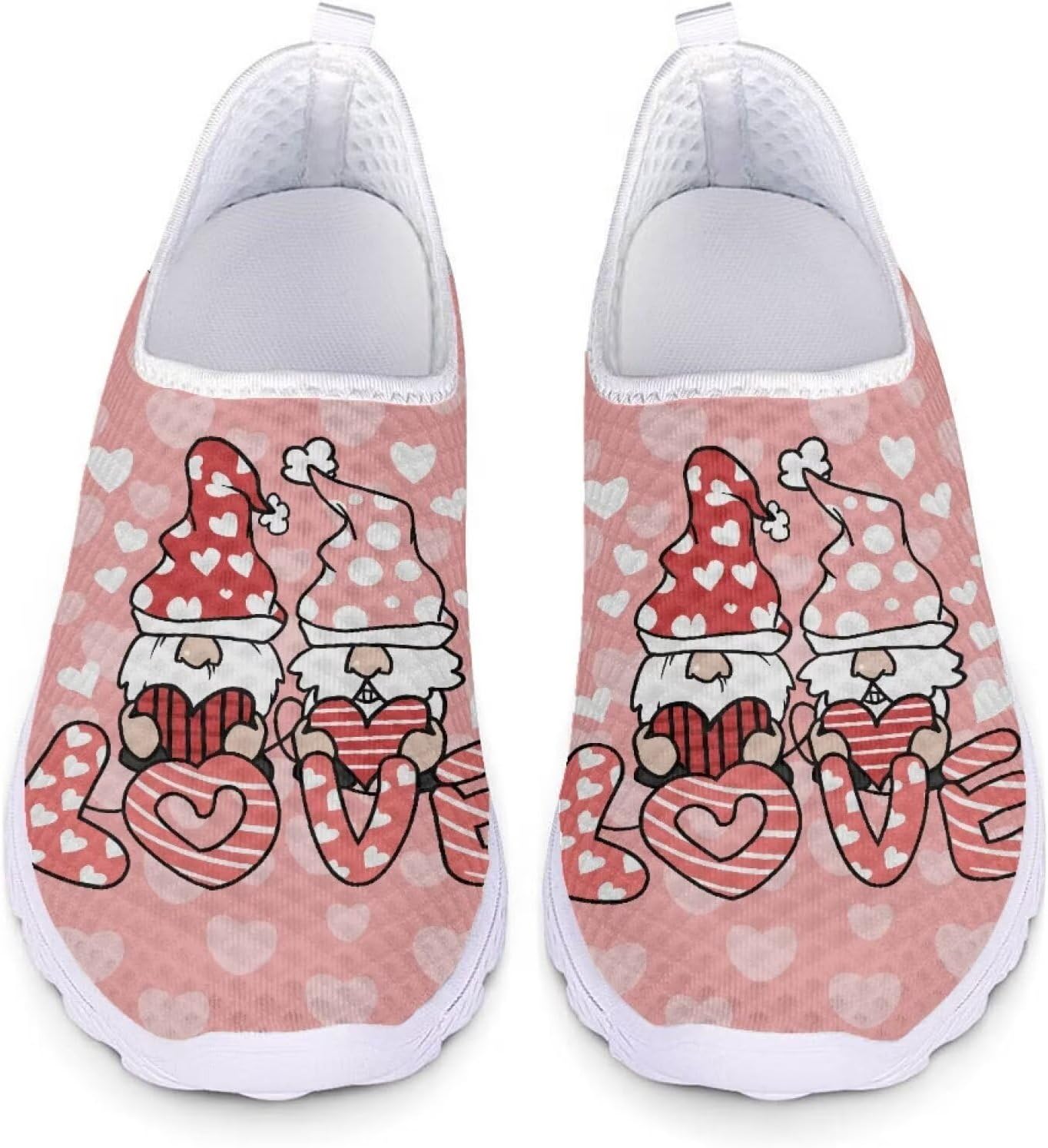 

Кроссовки для ходьбы для женщин и мужчин, спортивные кроссовки, плоская сетчатая обувь, дышащие кроссовки Xixirimido, Gnome Love