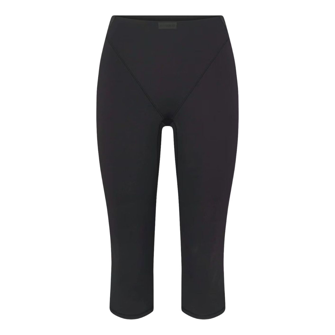 (WMNS) Nike x SKIMS Матовые укороченные леггинсы с V-образным вырезом, 43 см, цвет «Обсидиан»