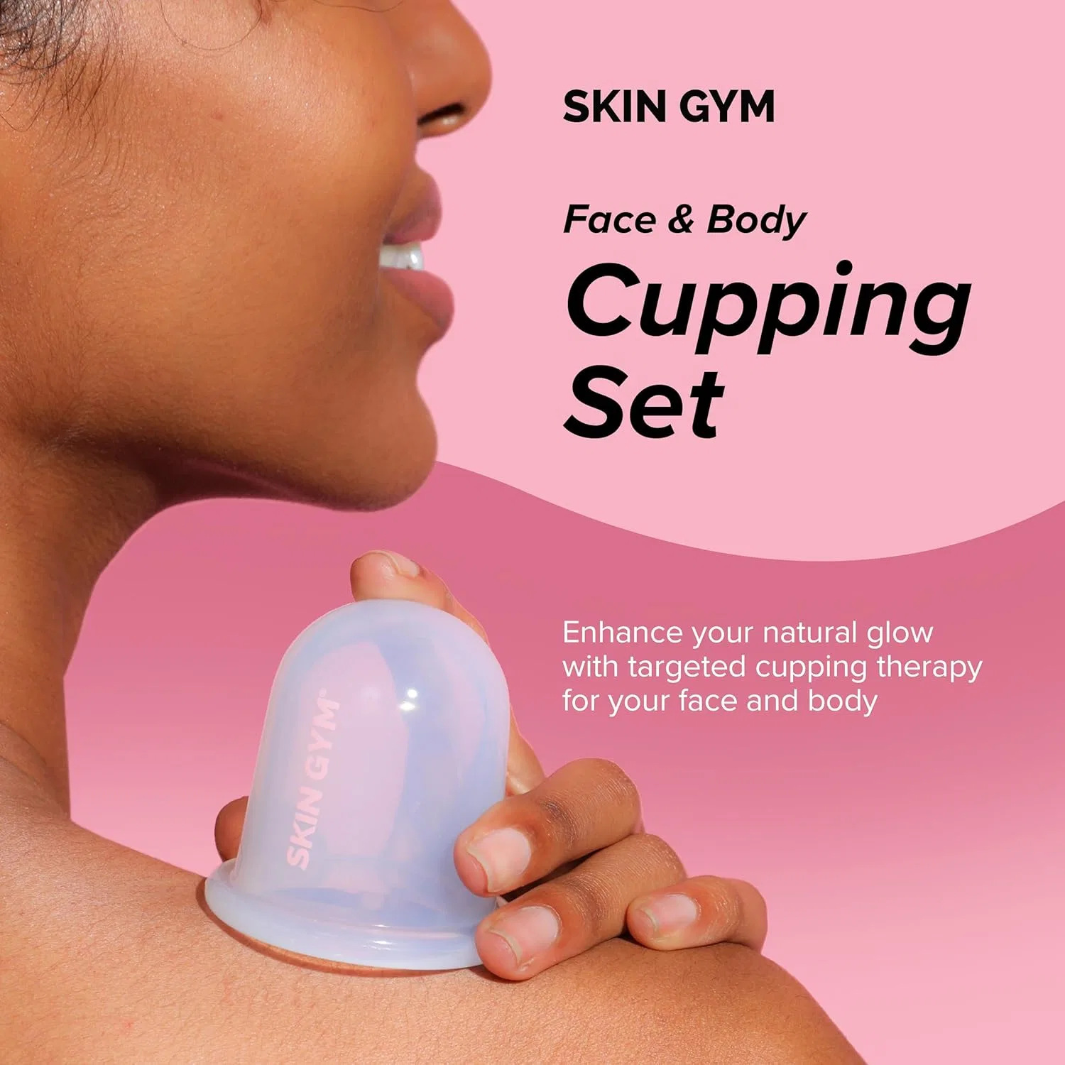 Набор для массажа лица и тела Skincim 7 предметов, прозрачный/розовый Skin Gym — фото 2
