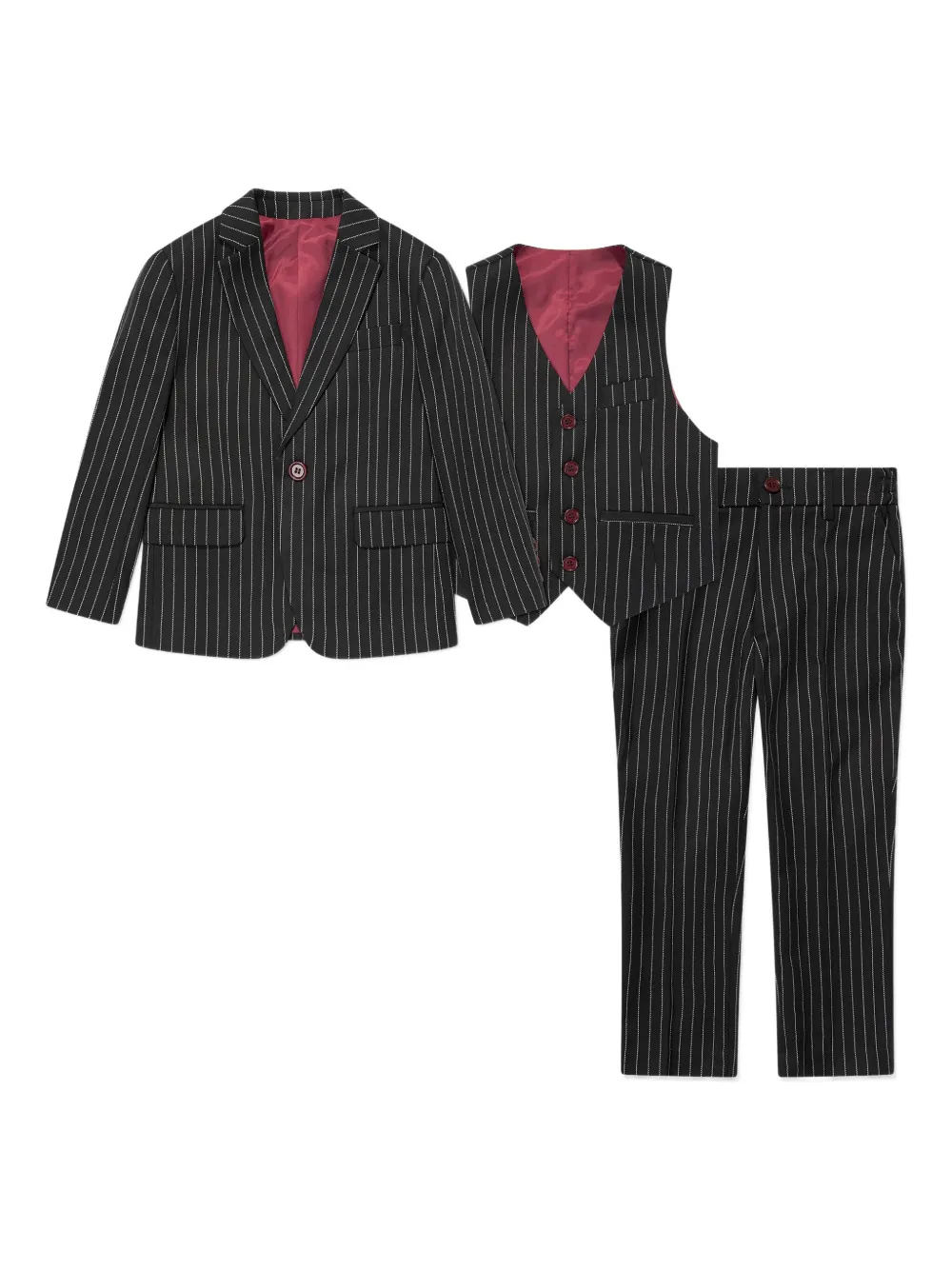 

Костюм в тонкую полоску SUITLAB KIDS, черный
